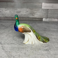 Drasche Budapest kézzel festett porcelán páva dísz