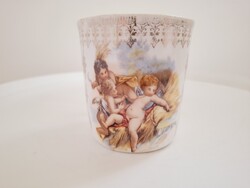 Régi Jelenetes Porcelán Emlék Bögre