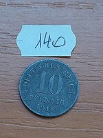 NÉMET BIRODALOM DEUTSCHES REICH 10 PFENNIG 1918 Cink, II. Vilmos  140.