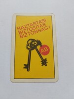 ÁLLAMI BIZTOSÍTÓ kártyanaptár 1967 - HÁZTARTÁSI BIZTOSÍTÁS BIZTONSÁG!
