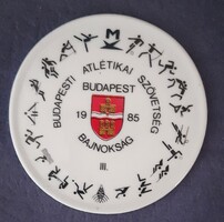 Hollóházi porcelán /BUDAPESTI ATLÉTIKAI SZÖVETSÉG 1985/