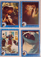 E.T. A földönkívüli 4 db. eredeti 1982-es Universal Studios kereskedelmi kártya egyben (1.)