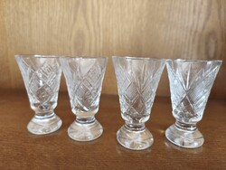 Apró talpas pálinkás pohár 4 db