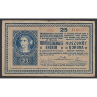 Magyarország,25 kronen/korona 1918 F
