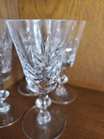 Talpas kristály boros poharak 5 db