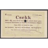 Magyarország,50 korona 1919 - Pápa EF+