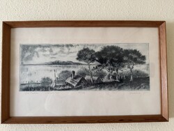 Nechánszky – Őszi Balaton (1980) – számozott rézkarc