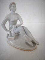 Lfz Lomonosov leningrad korcsolyázó sportoló porcelán figura