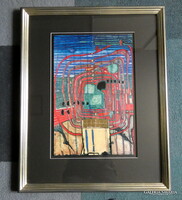 Friedensreich Hundertwasser(Ausztria) June 12 hónap kollekció része Nyomat gyönyörű keretben 1980