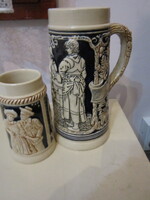 Vintage dombor mintás  korsó kupa 2 db