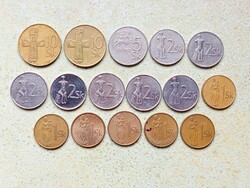 Szlovákia 16 db Különböző Érme 1,2,5,10 Korona 1993-2007
