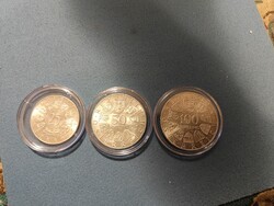 25,50,100 ezüst schilling