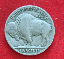 1936. Buffalo/indián fej Iron Tail törzsfőnök 5 cent USA (1321)
