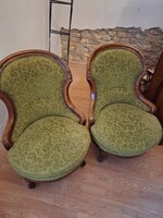 Biedermeier kisasszony fotel 2db