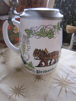 Mug cup with tin lid