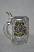 Üveg korsó ón fedéllel ( DBZ 002 )