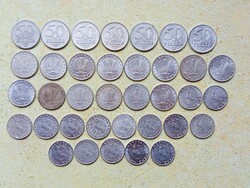 Magyarország 36 db Különböző Érme 10 20 50 Fillér 1968-1991