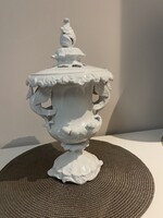 Herendi griffmadár fogós, fedeles díszváza