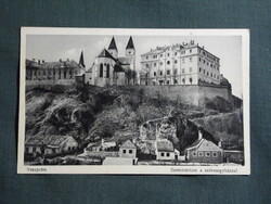 Képeslap,Veszprém,szeminárium a székesegyházzal látkép,1920-