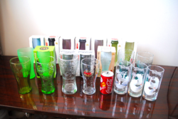 COCA COLA GYŰJTEMÉNY: 20 DB COCA COLA + 1 DB PEPSI ÜVEG POHÁR + 1 DB COCA COLA  DOBOZ