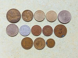 Jugoszlávia 13 db Különböző Érme 5 10 20 50 Para 1 10 50 Dínár 1953-1990