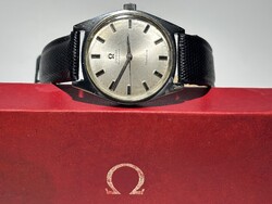 1969-es Omega geneve automatic c552 werk gyári plexi, korona és doboz! 34,53 cm átmérő. Szervíz gara