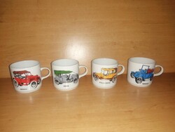 Alföldi porcelán autós bögre - 4 db egyben (38/d)