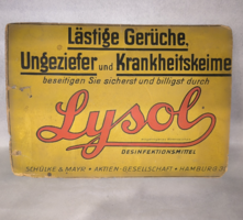 Lysol karton reklám tábla