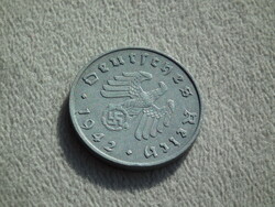 Németország, horogkeresztes birodalmi 10 Pfennig (Reichspfennig), 1942 A