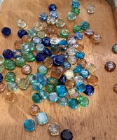 Színes dekor üveg kavicsok / üveg gyöngykavics 101 db