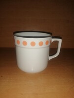 Alföldi porcelán narancssárga pöttyös bögre (26/d)