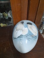 Alt Német,Germany Eichwald Bloch-Co 1918-1939 Fióka Madár Pár,Nagyméretű Porcelán Bonbonier,Doboz.