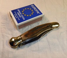 Régi POLYÁK fejesgörbe, gyűjteményből. Kés, bicska, tőr, borotva.