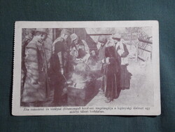 Képeslap,Osztrák Magyar hadsereg,Zita királyné élelemvizsgálat a tábori kórházban,katona,1914-