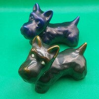 Ritka gyűjtői  Budapesti Zsolnay kerámia kutya figura