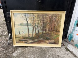 Tihanyi János Lajos (1892-1957)  - Erdő széli csendélet ( 100 cm x 72 cm )