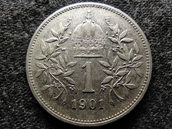 Ausztria Ferenc József Osztrák-Magyar .835 ezüst 1 Korona 1901
