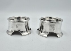 Ezüst (800), art deco fűszertartó, sórtartó pár (73 g)