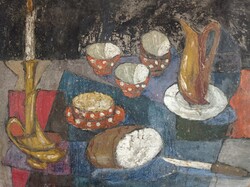 Nyugat európai festő, nagyméretű, feloldatlan szignójú festménye.