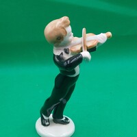 Hollóházi  porcelán  Hegedűs  kisfiú figura
