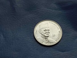 KONGÓI DEM. KÖZT. 1 FRANK 2004 II.JÁNOS PÁL! BÍBOROS! OROSZLÁN! UNC!