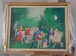 György Tamás Madarassy Imposing Large Painting 