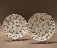 Antik Fischer fajansz tányér 2db! (7769850; 7669861)