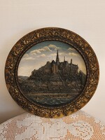 Antik , Gyűjtői, Wilhelm Schiller &Sohn domborműves falitányér (1890-1910)