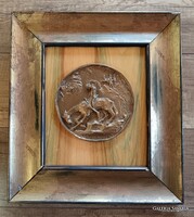 Olcsai Kiss Zoltán bronz falidísz Don Quijote