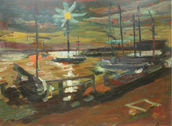 Schéner Mihály: Balatoni naplemente