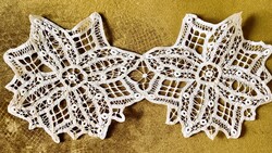 Cca 1918 IKER 48 CM SZECESSZIÓS ART NOUVEAU VERT CSIPKE TERÍTŐ VERTCSIPKE MAGYAR KÉZIMUNKA