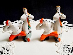 Régi orosz porcelán táncoló pár, táncosok 6 cm darabra