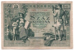 100 korona kronen 1902 Restaurált Nagyon ritka