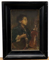 Fiú hegedűvel, 1880-1940
